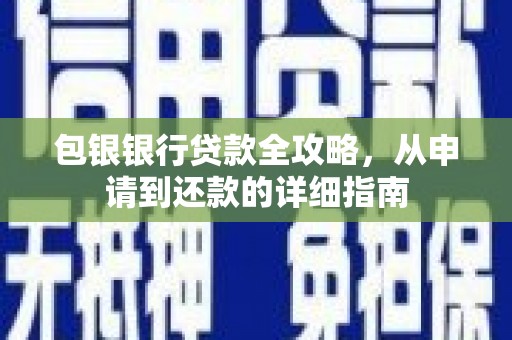 阜康包银银行贷款全攻略，从申请到还款的详细指南
