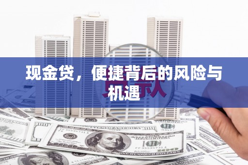 阜康现金贷，便捷背后的风险与机遇