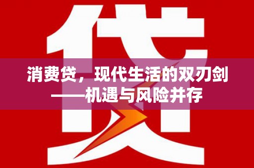 阜康消费贷，现代生活的双刃剑——机遇与风险并存