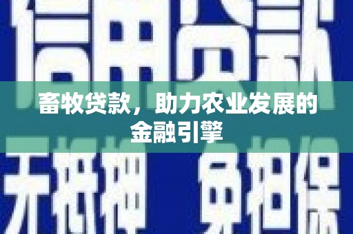 阜康畜牧贷款，助力农业发展的金融引擎