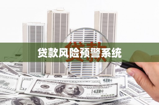 阜康贷款风险预警系统