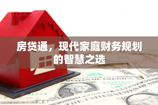 阜康房贷通，现代家庭财务规划的智慧之选