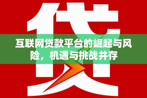 阜康互联网贷款平台的崛起与风险，机遇与挑战并存