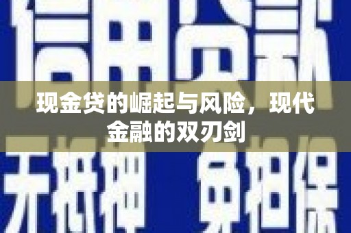 阜康现金贷的崛起与风险，现代金融的双刃剑