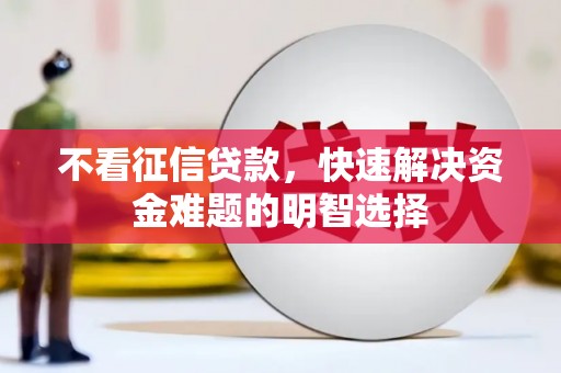 阜康不看征信贷款，快速解决资金难题的明智选择
