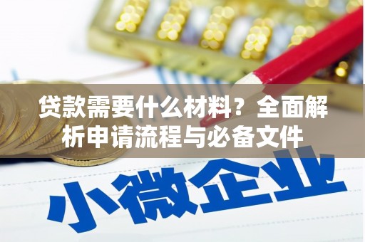 阜康贷款需要什么材料？全面解析申请流程与必备文件