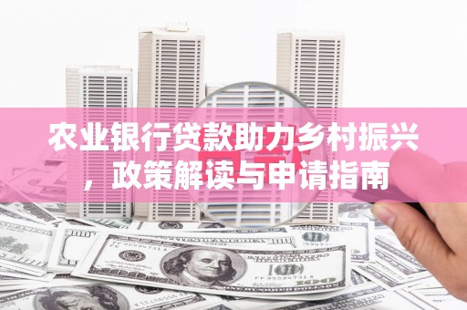 阜康农业银行贷款助力乡村振兴，政策解读与申请指南