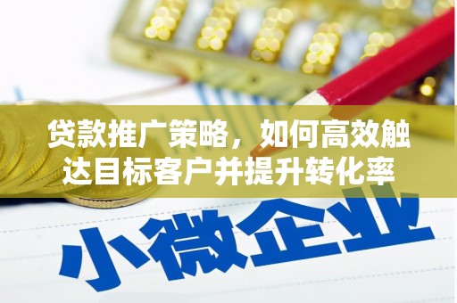 阜康贷款推广策略，如何高效触达目标客户并提升转化率