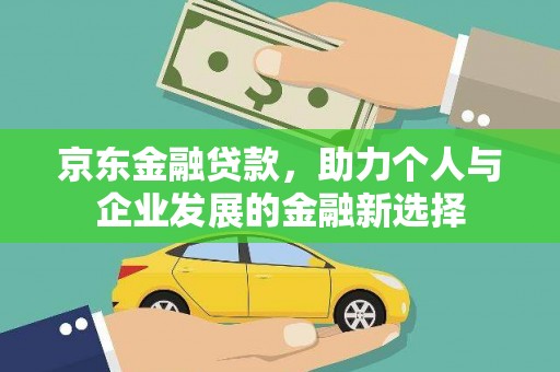 阜康京东金融贷款，助力个人与企业发展的金融新选择