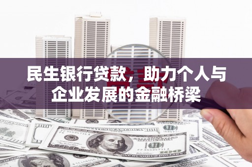 阜康民生银行贷款，助力个人与企业发展的金融桥梁