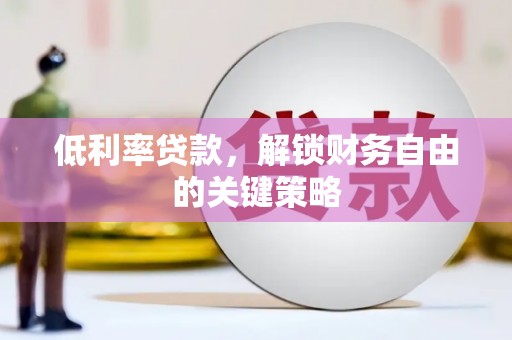 阜康低利率贷款，解锁财务自由的关键策略