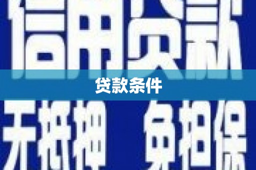 阜康贷款条件