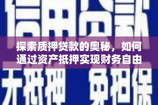 阜康探索质押贷款的奥秘，如何通过资产抵押实现财务自由