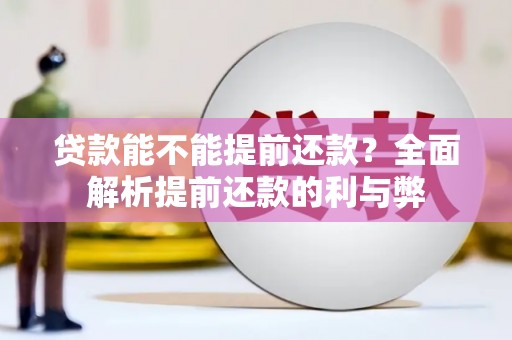 阜康贷款能不能提前还款？全面解析提前还款的利与弊