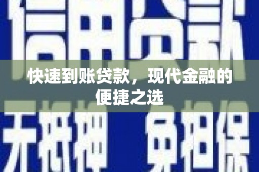 阜康快速到账贷款，现代金融的便捷之选