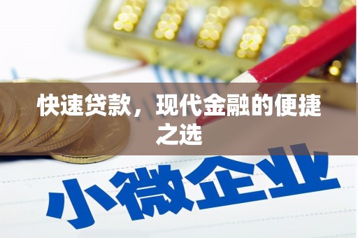 阜康快速贷款，现代金融的便捷之选