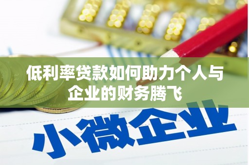 阜康低利率贷款如何助力个人与企业的财务腾飞
