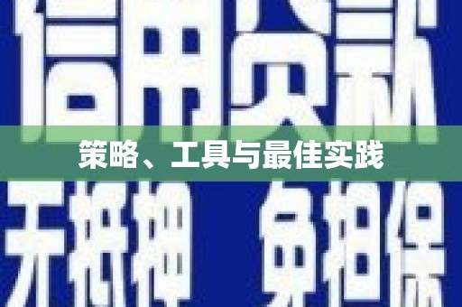 阜康策略、工具与最佳实践