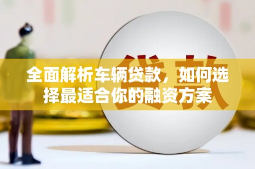 阜康全面解析车辆贷款，如何选择最适合你的融资方案