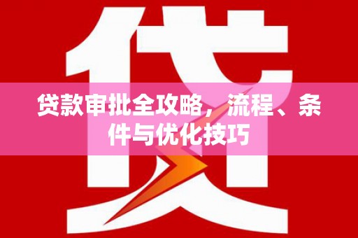 阜康贷款审批全攻略，流程、条件与优化技巧