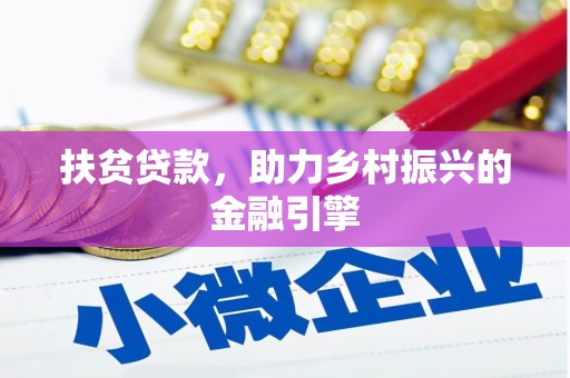 阜康扶贫贷款，助力乡村振兴的金融引擎